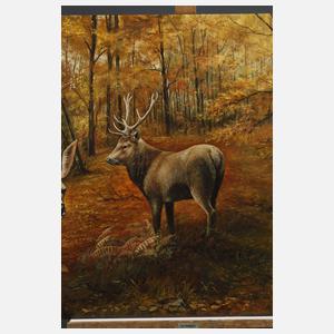 Christiane Vleugels, Herbstwald mit Wild