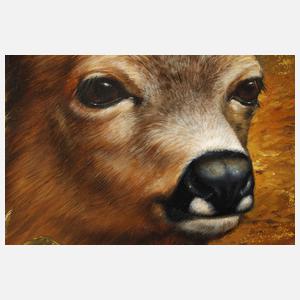 Christiane Vleugels, Herbstwald mit Wild