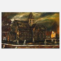 Friedhof mit Kirche bei Nacht111