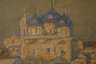 Russische Winterlandschaft mit Kloster