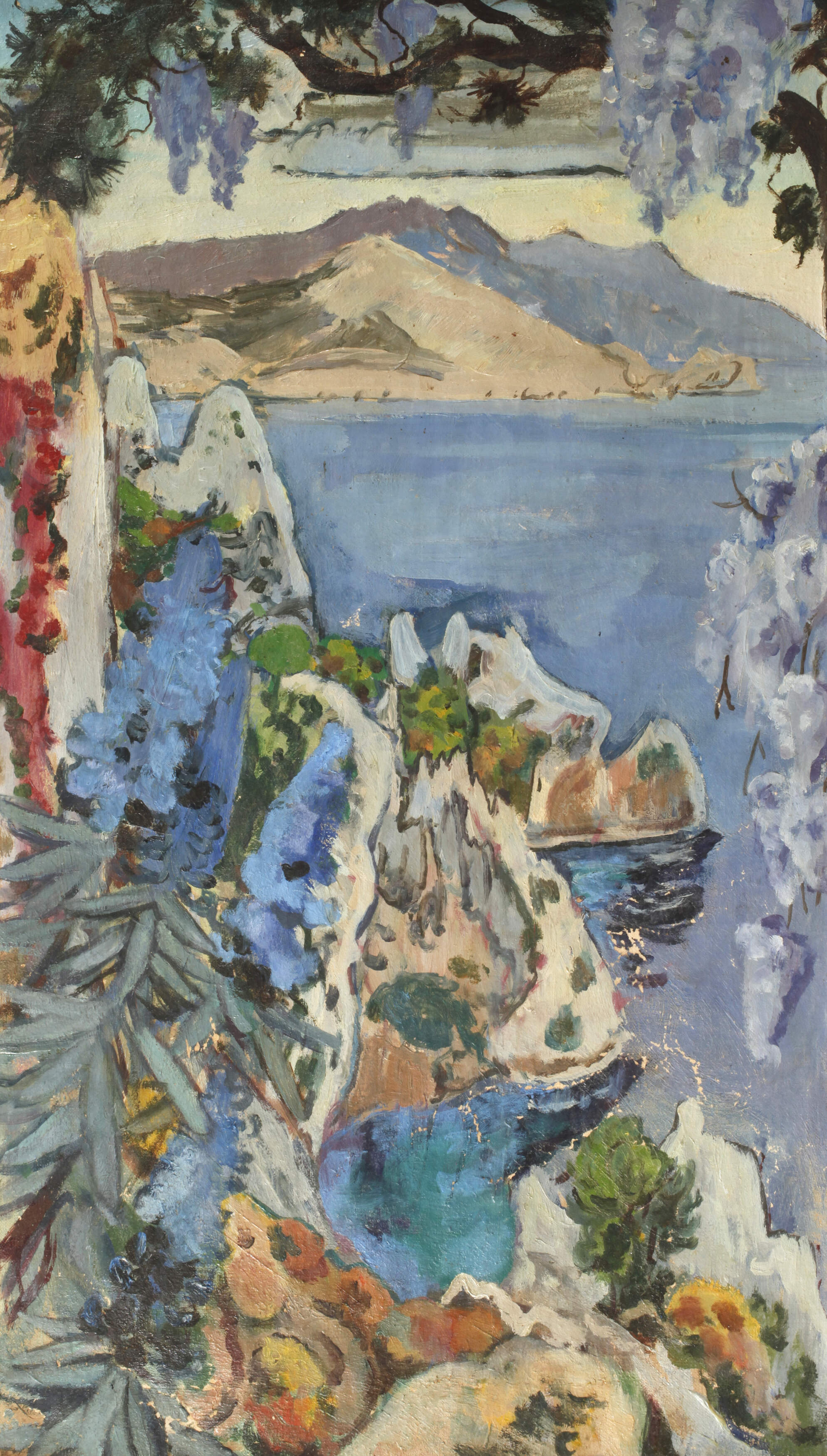 Walter Depas, attr., "Frühling im Gehöft in Capri"