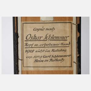 Carl Schlemmer, "Kopf mit erhobener Hand"