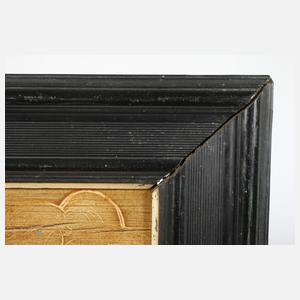 Paar schwarze Lackleisten