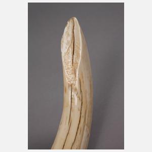 Figürlicher Zigarrenabschneider Walrosszahn