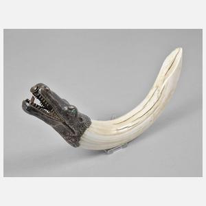 Figürlicher Zigarrenabschneider Walrosszahn