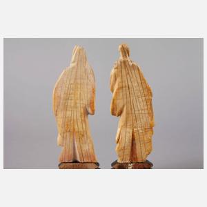 Zwei barocke Elfenbeinschnitzereien