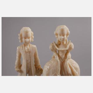 Paar Elfenbeinschnitzereien