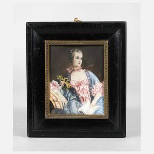 Elfenbeinminiatur nach Francois Boucher