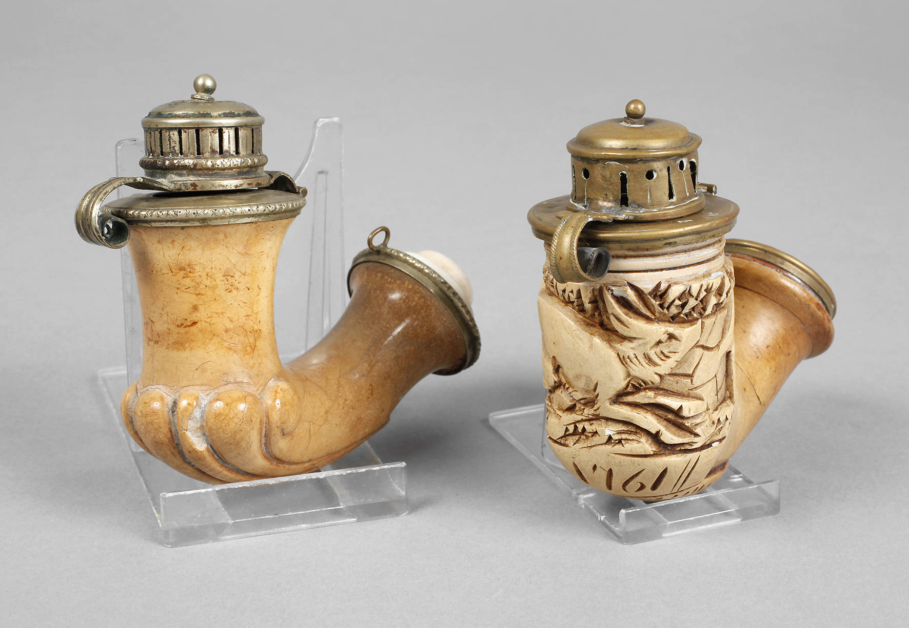 Zwei Pfeifenköpfe Meerschaum