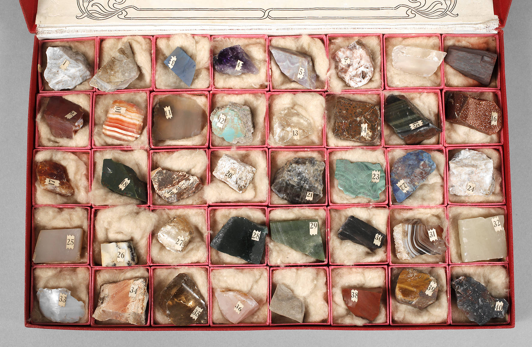 Mineralienkasten Jugendstil