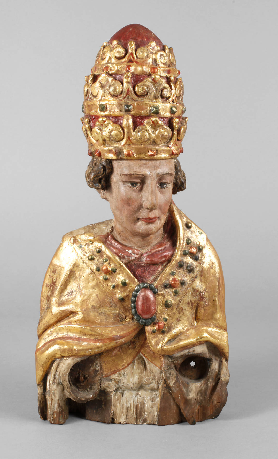 Geschnitzte Heiligenplastik