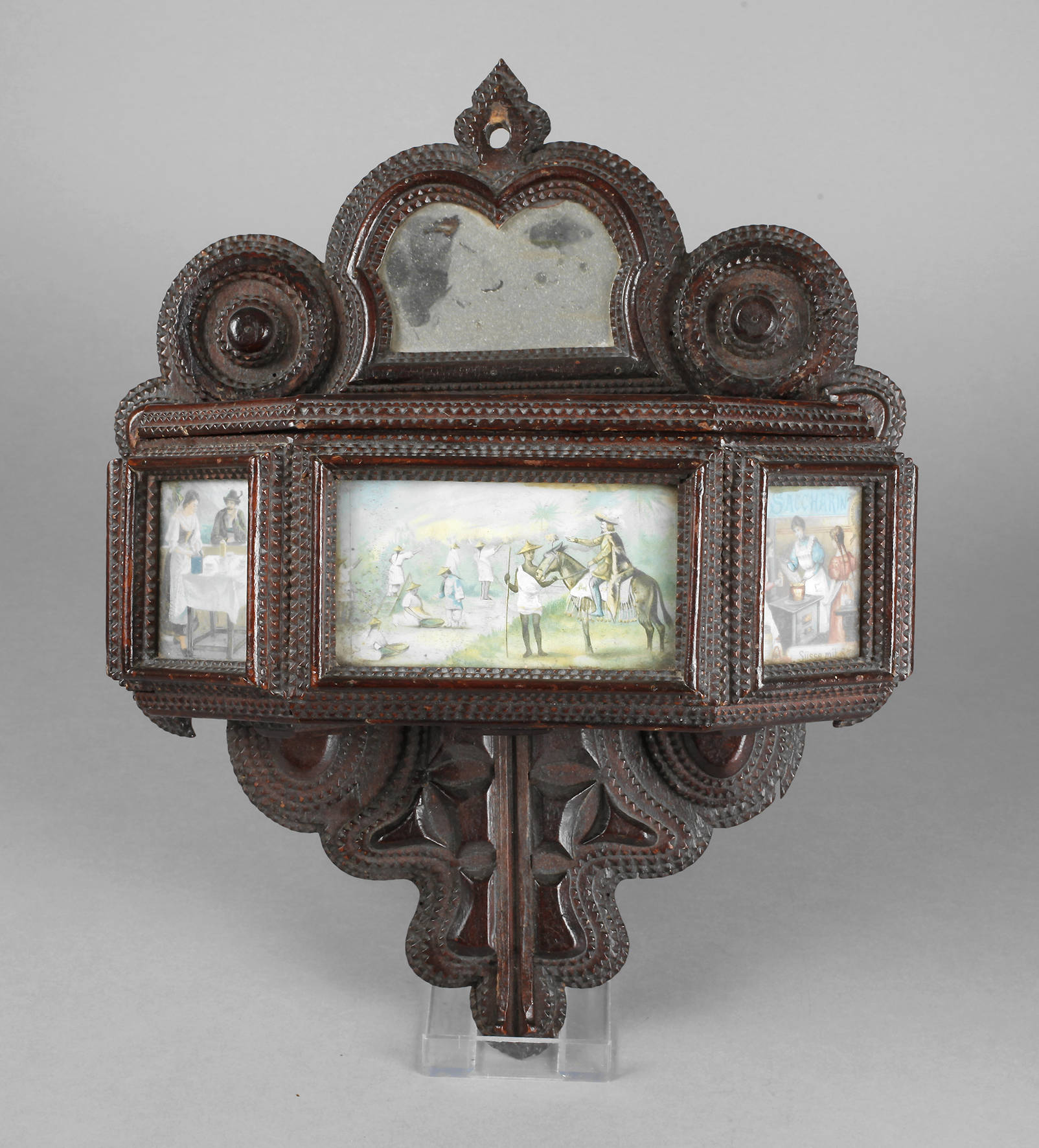 Wandkonsole Kerbschnitzerei