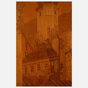 Großes Intarsienbild