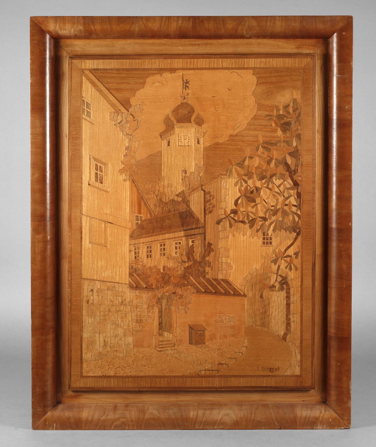 Großes Intarsienbild