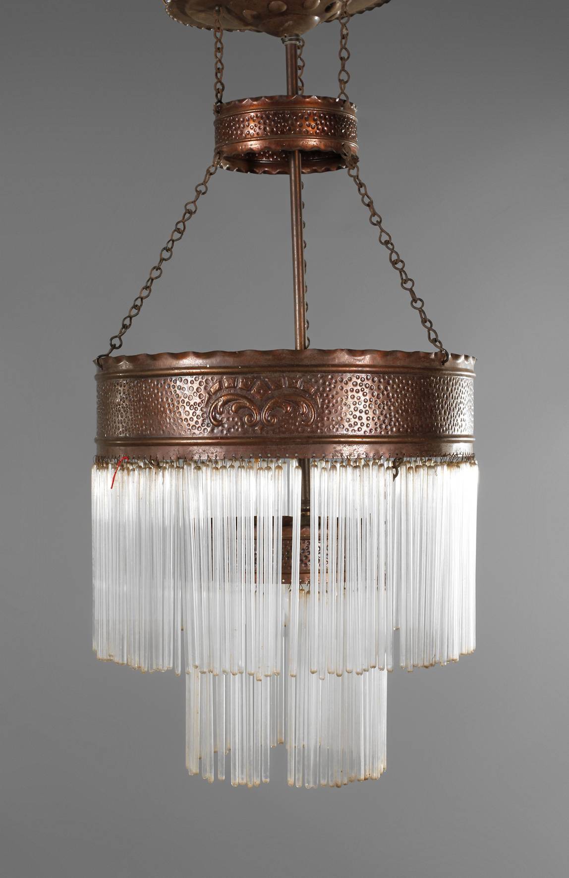 Große Hängelampe Jugendstil