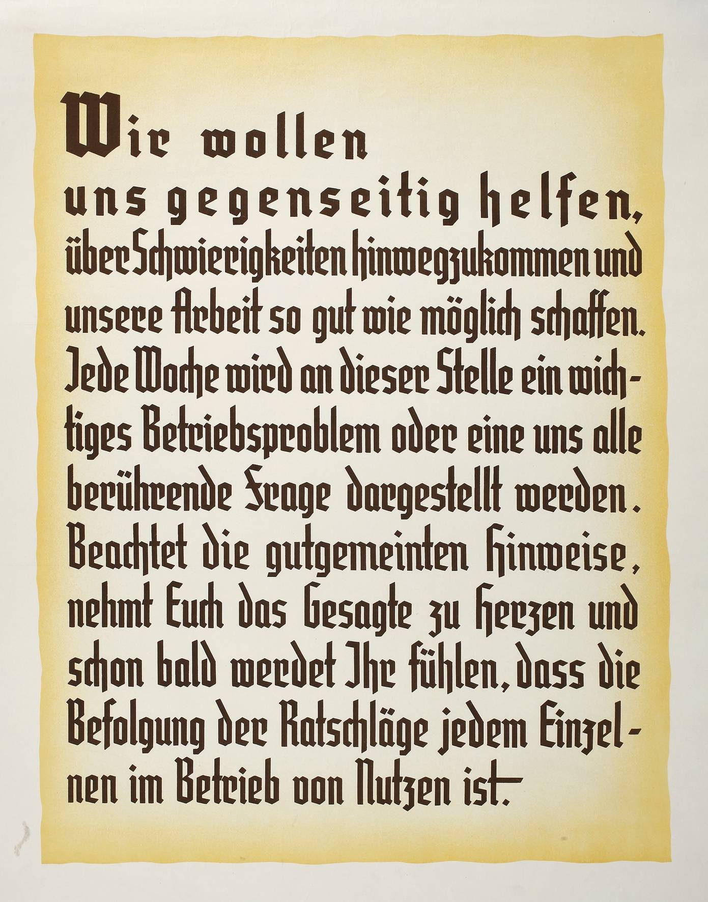 Plakat Arbeitsmanifest