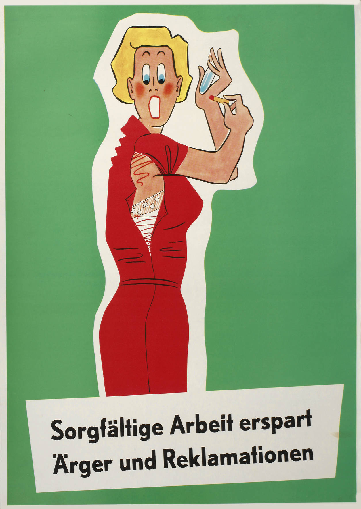 Plakat Sorgfältigkeit