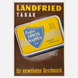 Werbeplakat Landfried-Tabak
