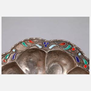 Emailschälchen Silber