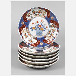 Sechs Teller Imari