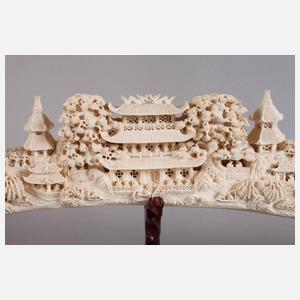 Große Zierschnitzerei Elfenbein
