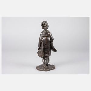 Bronzeplastik Japanerin