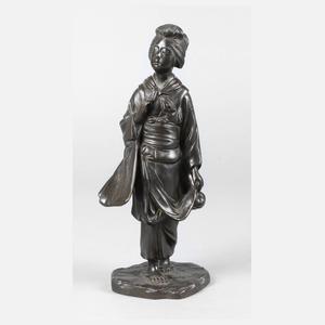 Bronzeplastik Japanerin