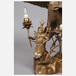 Paar figürliche Bronzelampen