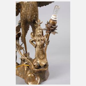 Paar figürliche Bronzelampen