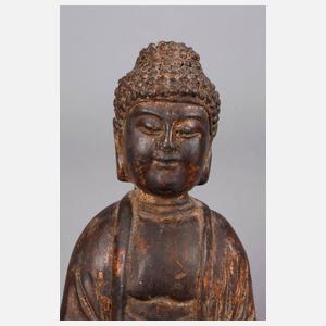 Geschnitzte Buddhaplastik