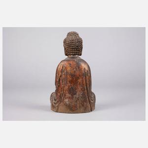 Geschnitzte Buddhaplastik