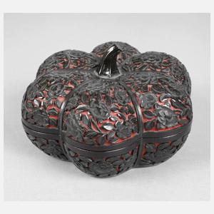 Deckeldose Lackschnitzerei