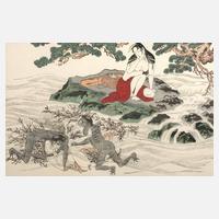 Nach Kitagawa Utamaro, ”Awabi Taucher”111