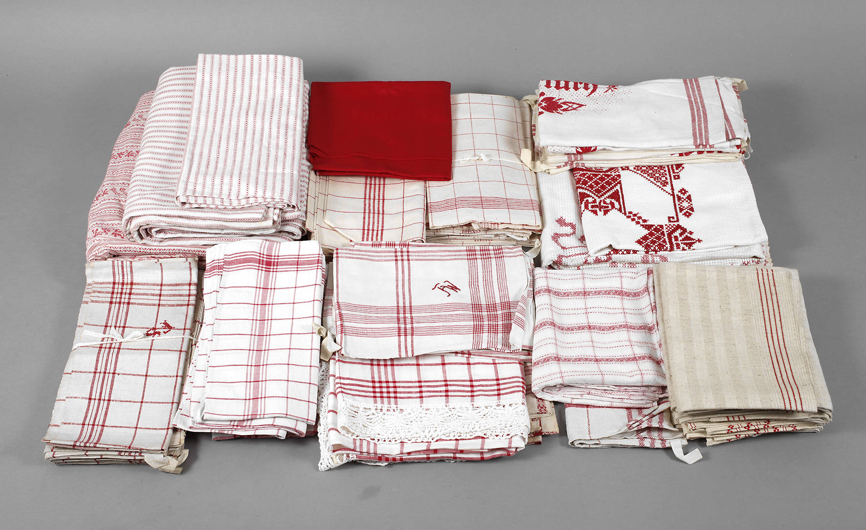 Konvolut Küchentücher Rot/Weiß