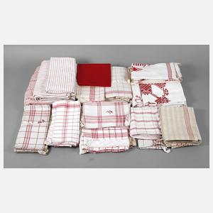 Konvolut Küchentücher Rot/Weiß