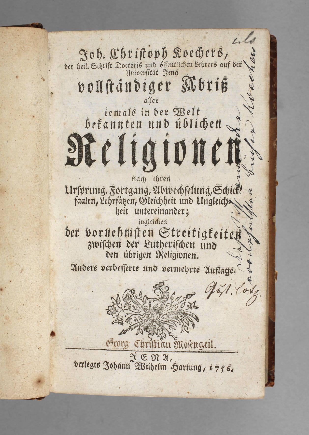 Koechers Abriss aller Religionen 1756