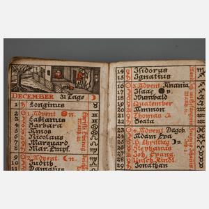 Miniatur-Kalender 1770