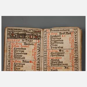 Miniatur-Kalender 1770