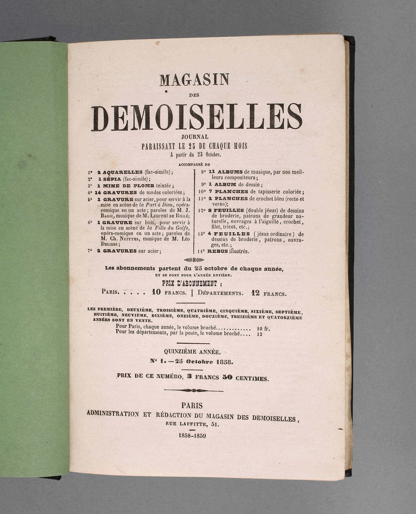 Modejournal 1858/59
