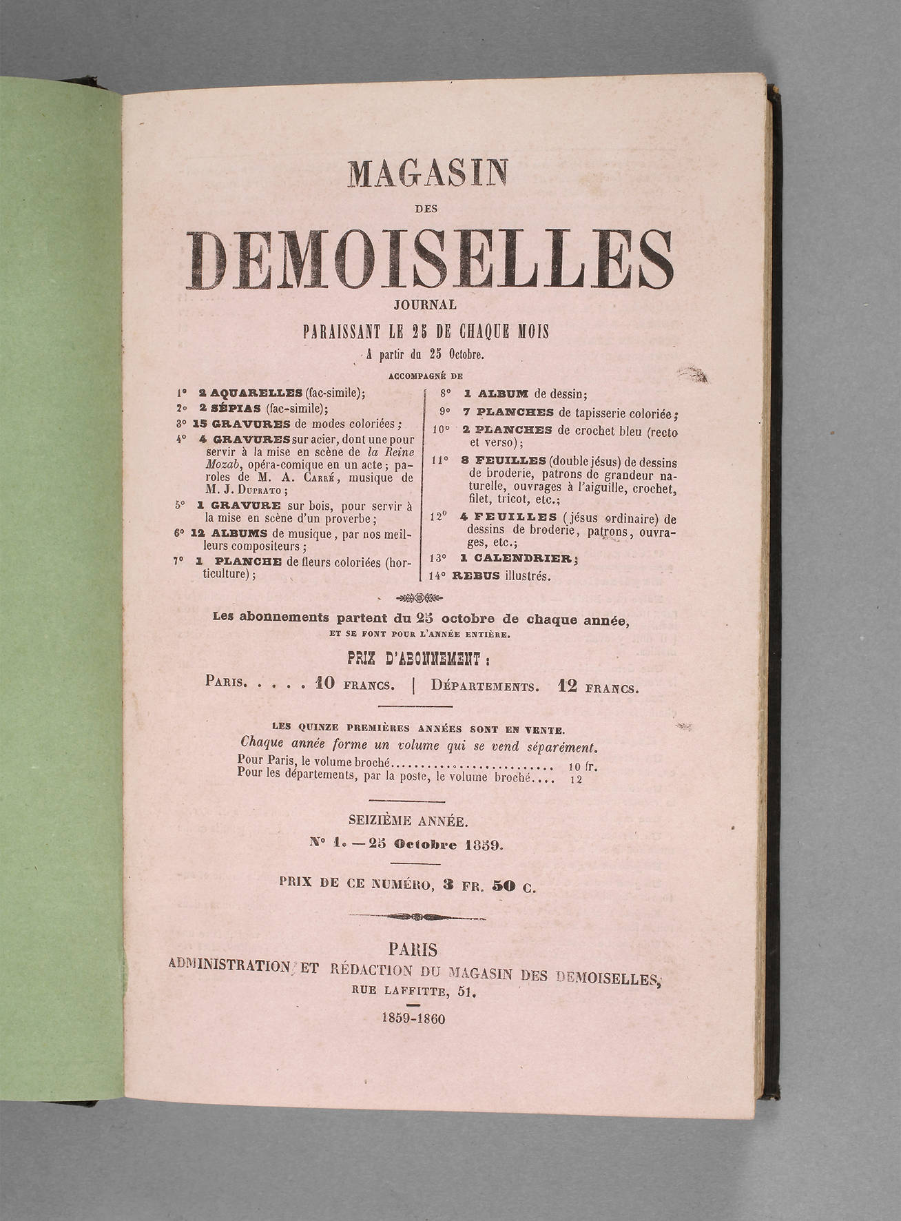 Modejournal 1859/60