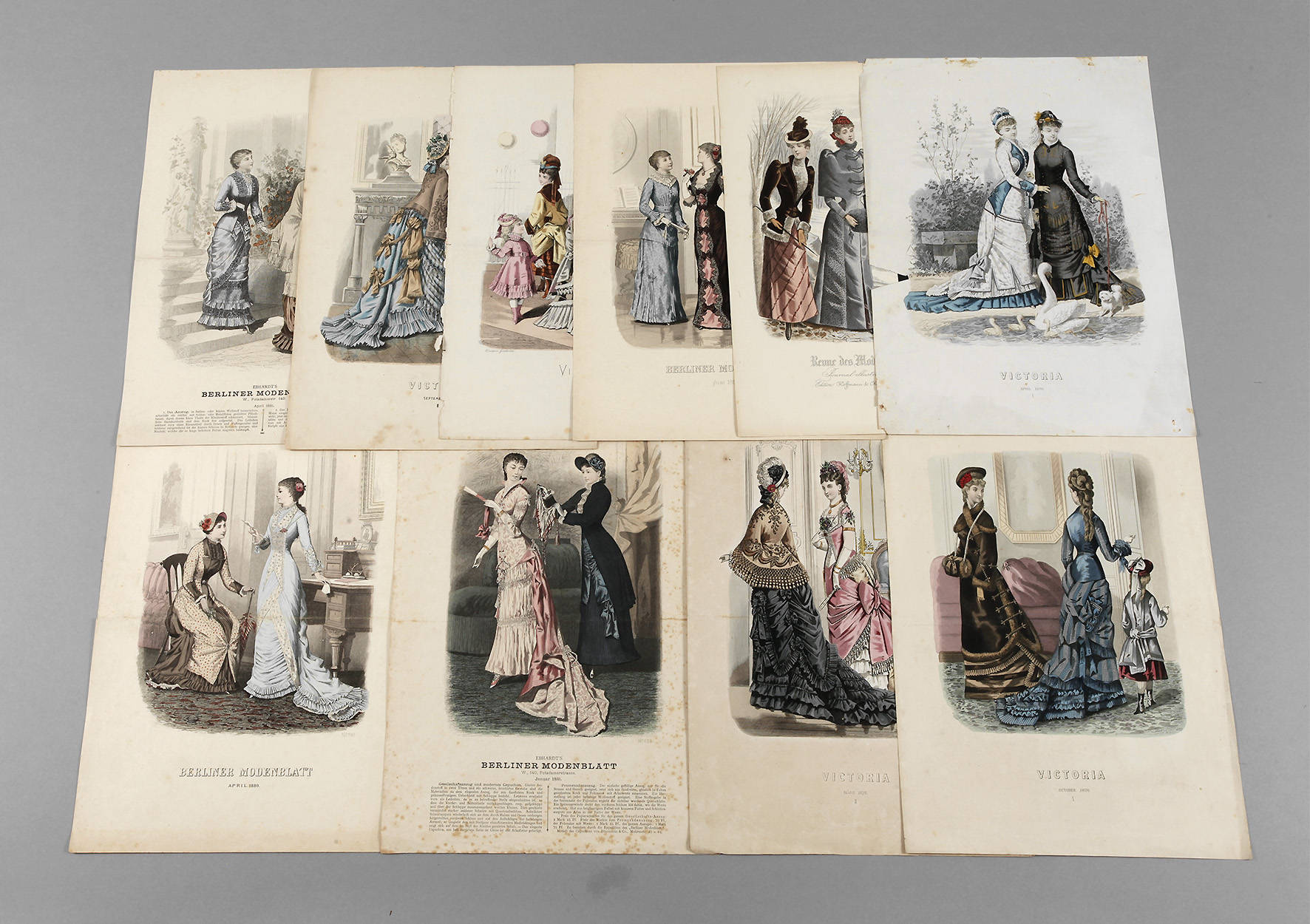 Konvolut Modeblätter um 1880