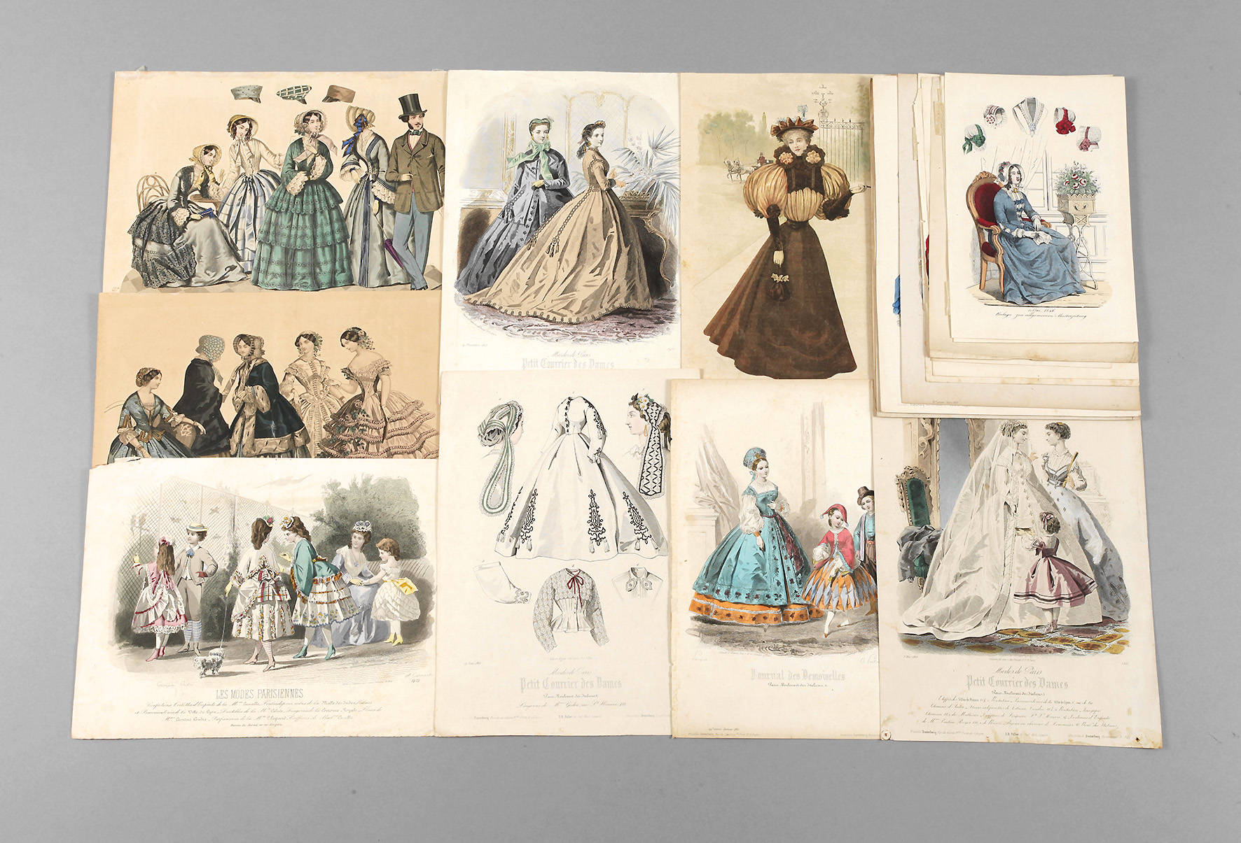 Konvolut Pariser Modeblätter Mitte 19. Jh.