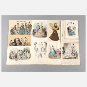 Konvolut Pariser Modeblätter Mitte 19. Jh.
