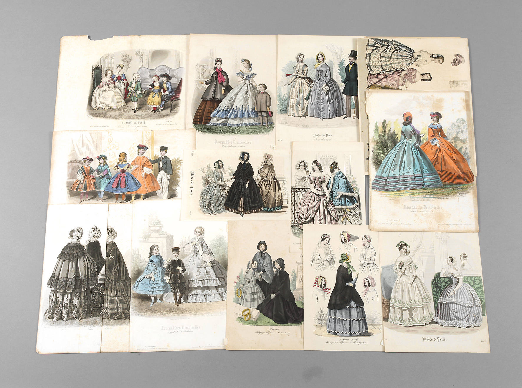 Konvolut Pariser Modeblätter Mitte 19. Jh.