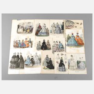 Konvolut Pariser Modeblätter Mitte 19. Jh.