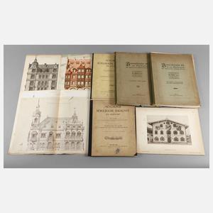 Vier Architektur-Mappen Bayern