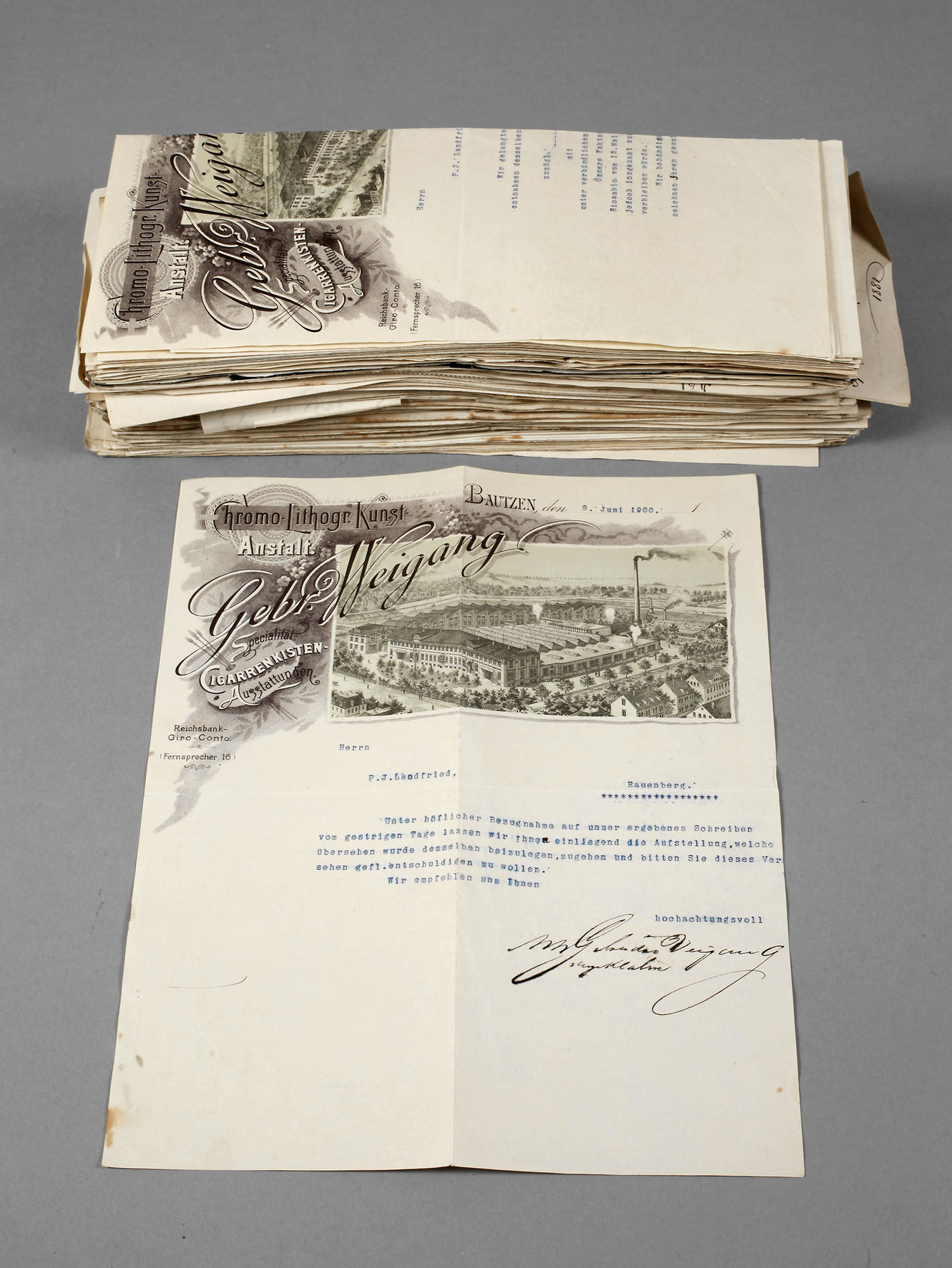 Konvolut Geschäftspapiere