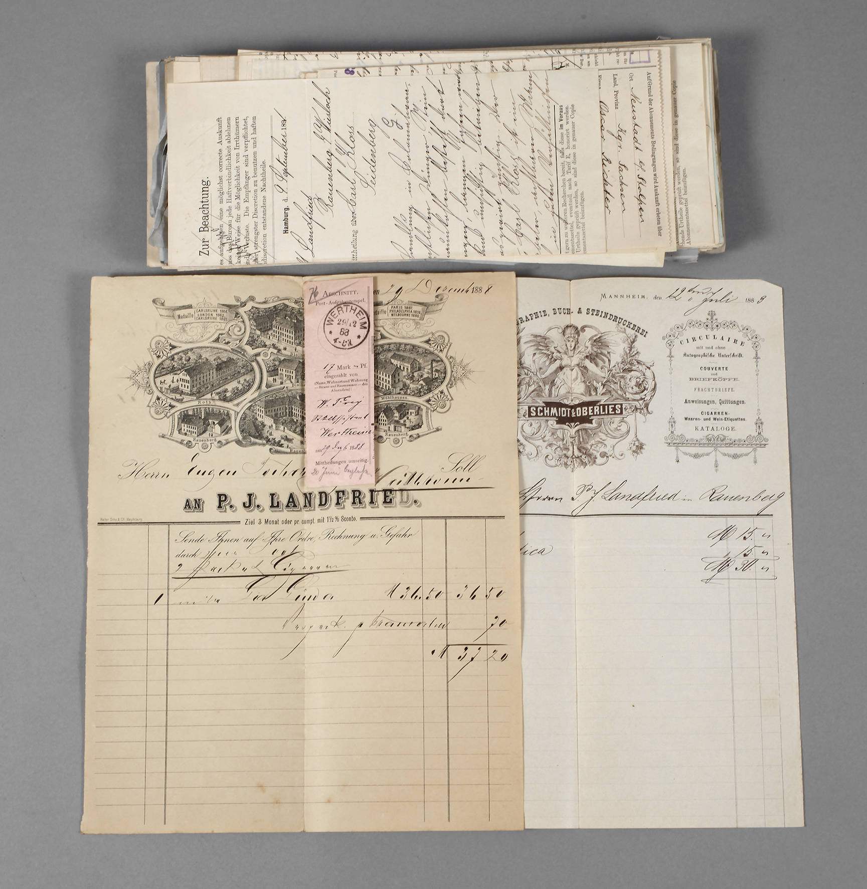 Konvolut Geschäftspapiere