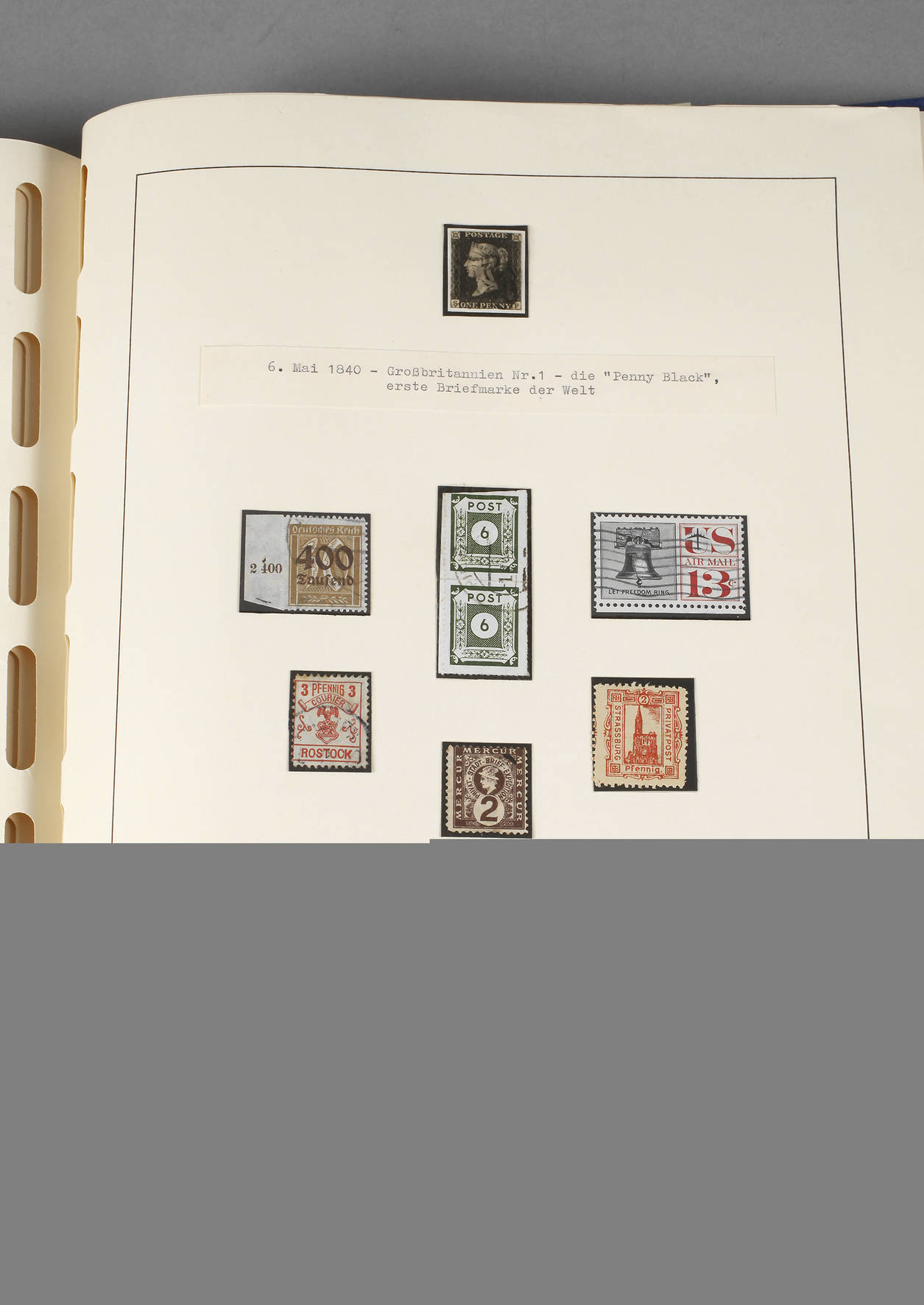 Briefmarkenalbum postalische Besonderheiten und Musikgeschichte