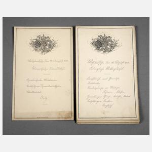 Sammlung Menü- und Speisekarten